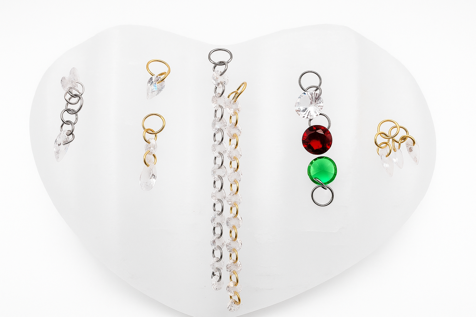 CZ Charm Add-Ons Fits Huggies Implant Grade ASTM F-136