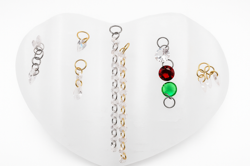 CZ Charm Add-Ons Fits Huggies Implant Grade ASTM F-136