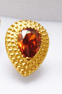 PVD Gold Threadless Beaded  Teardrop