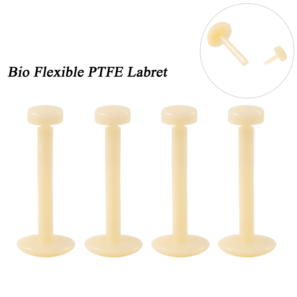 Bio flex Skin color assorted flatbacks pack of 25 -16g - magpie body jewelry