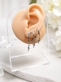 Titanium Dagger Hoop earrings 20g pair
