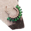 Emerald Green & Champagne CZ clicker 16g