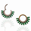 Emerald Green & Champagne CZ clicker 16g