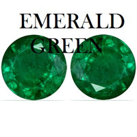 20g Threadless Push Fit Emerald CZ Earrings