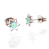 Opal Star Earrings Pair