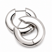 Implant Titanium Silhouette Hoops 20g ,10mm, Sold in Pairs