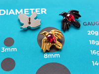 Raven CZ Implant titanium top 0.9mm thread