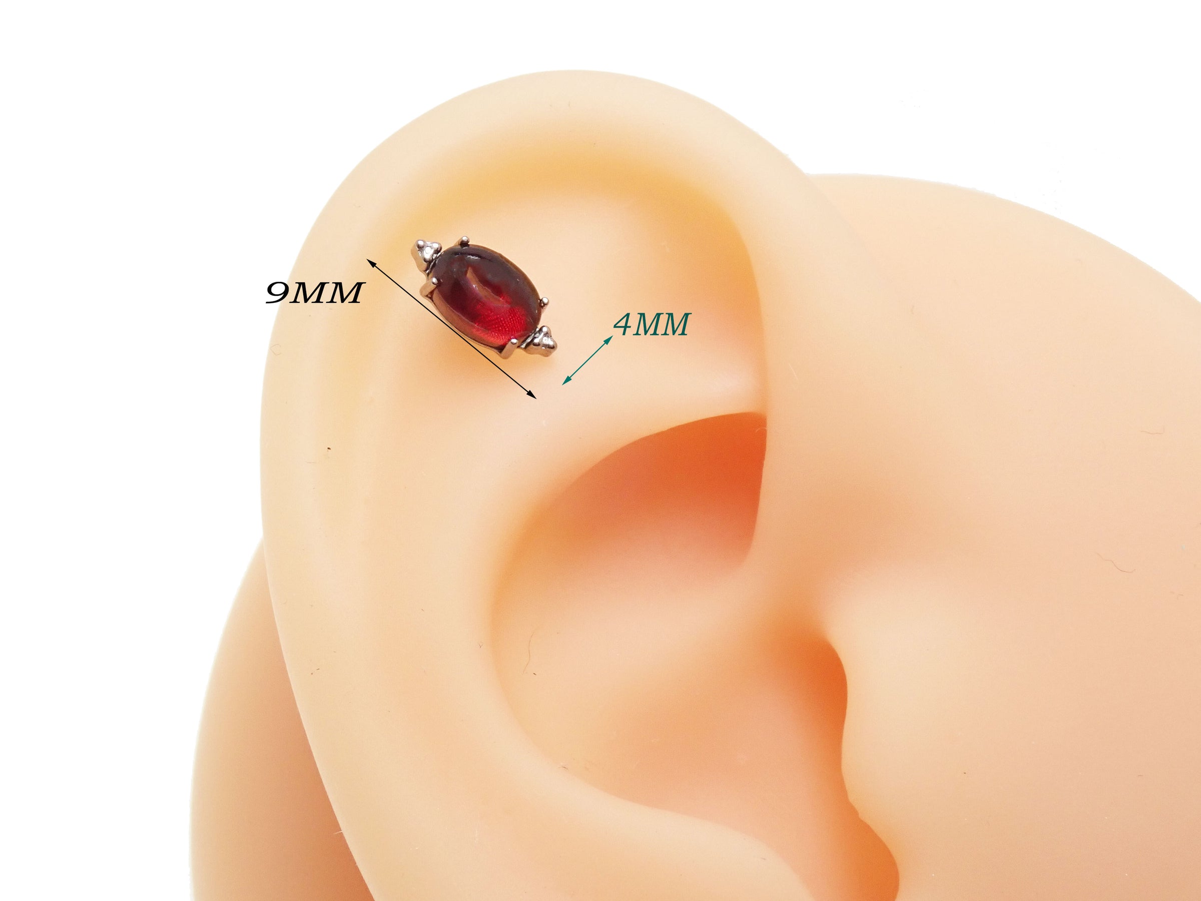 Natural Stone Beaded Oval top (0.9mm thread)