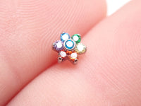 Internally Threaded Multi CZ Flower (1.2mm)