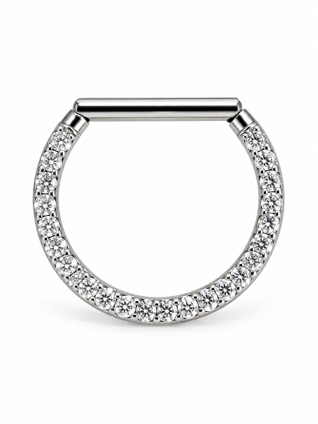 14g CZ Pavéd Nipple Shield Jewelry Implant titanium, Nipple clicker