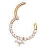 16G PVD Gold Titanium Star Clicker 8mm