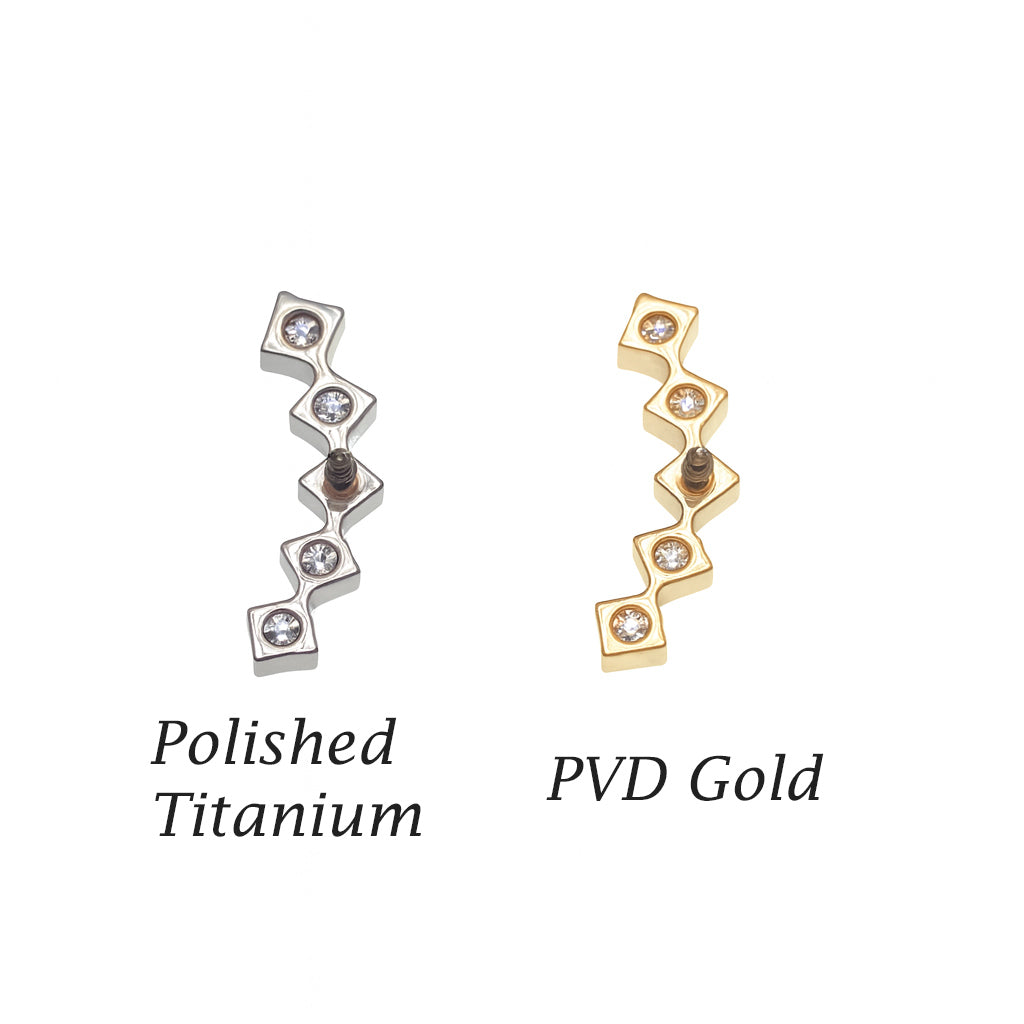 Arched CZ Helix 0.9mm Thread