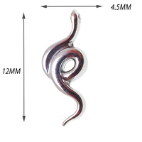 Internally Threaded Titanium Snake  0.9mm thread