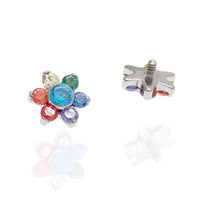 Internally Threaded CZ Flower 1.2mm thread