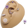 Natural Amethyst & CZ Attachment 0.9mm