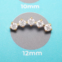 Arched CZ Helix 0.9mm Thread