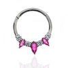 Marquise Cerise & Clear CZ Clicker