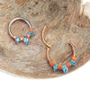 Marquise Teal & Orange CZ Clicker