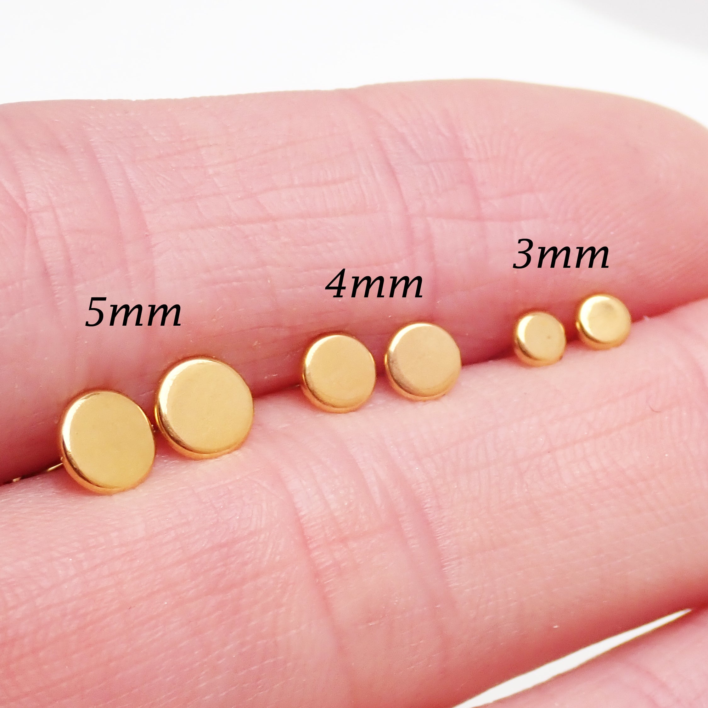 Titanium Disc Earrings 3mm/4mm/5mm 20g - magpie body jewelry