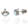 Titanium Opal Crown CZ  Earrings