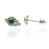 Titanium Green & Champagne CZ  Earrings