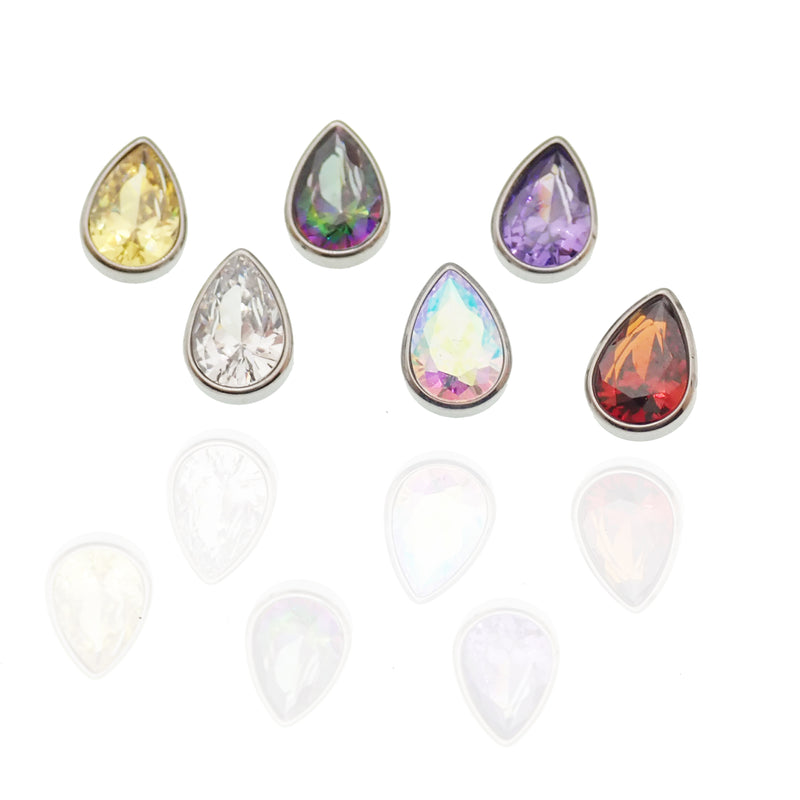 CZ Large Tear Drop  0.9mm