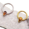 16g Tiger's Eye Teardrop Titanium Clicker