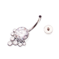 Internally Threaded CZ Navel Curve