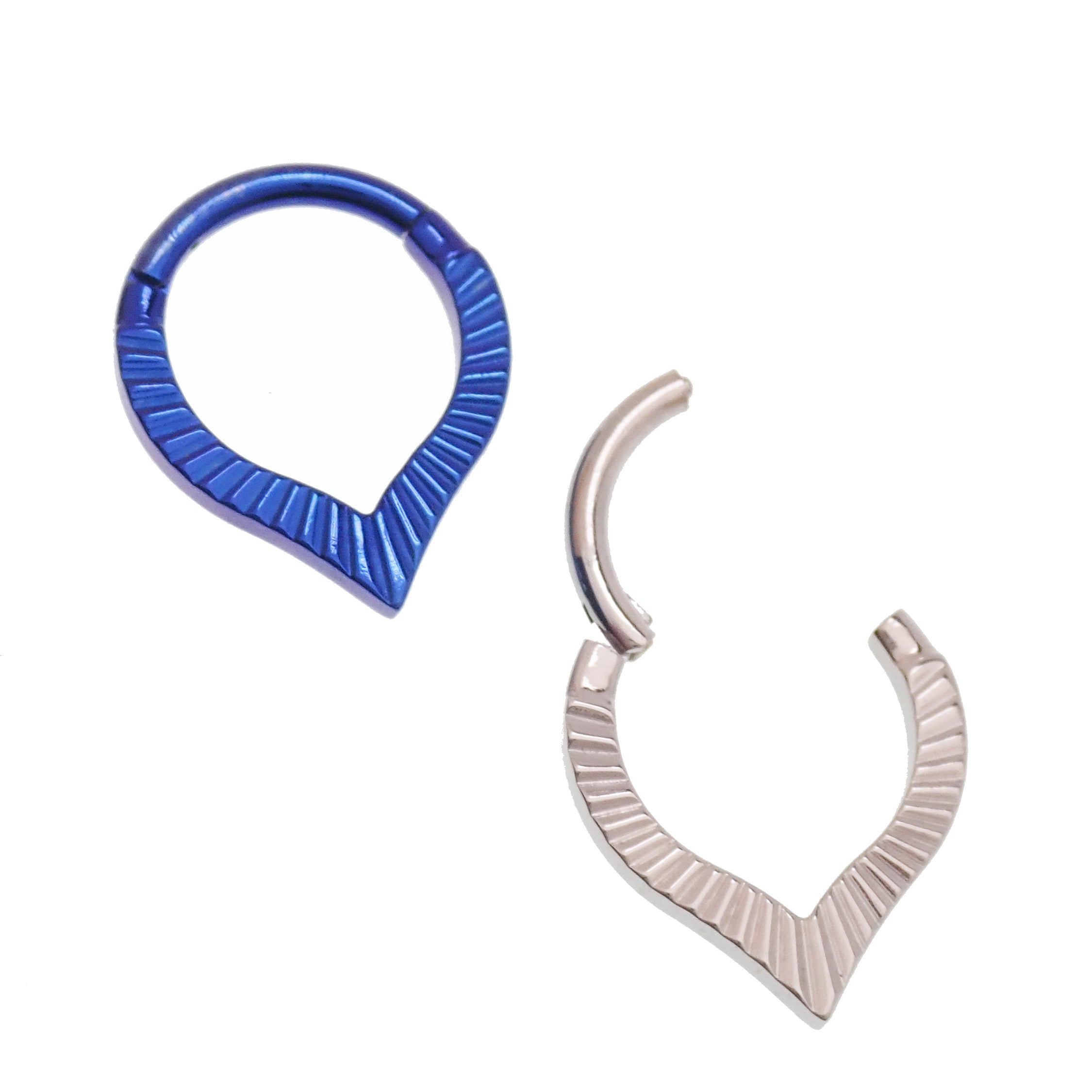 Implant Grade Titanium V Shaped Daith/ Septum Clicker- 16g 8mm