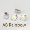 20g Threadless Push Fit AB Rainbow Earrings