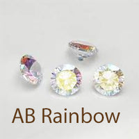 20g Threadless Push Fit AB Rainbow Earrings