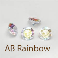 20g Threadless Push Fit AB Rainbow Earrings