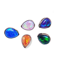 Internally Threaded Opal Bezel Teardrop 0.9mm