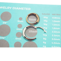 16g chunky titanium hinge clicker body jewelry with a bold, modern design and secure clasp for pierced nose or septum.