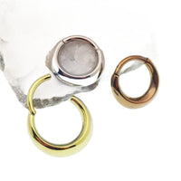 16g chunky titanium hinge clicker body jewelry with a sleek design, featuring a secure hinge clasp for comfortable wear.