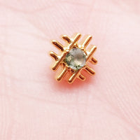 PVD titanium internally threaded natural stone tops 0.9mm thread