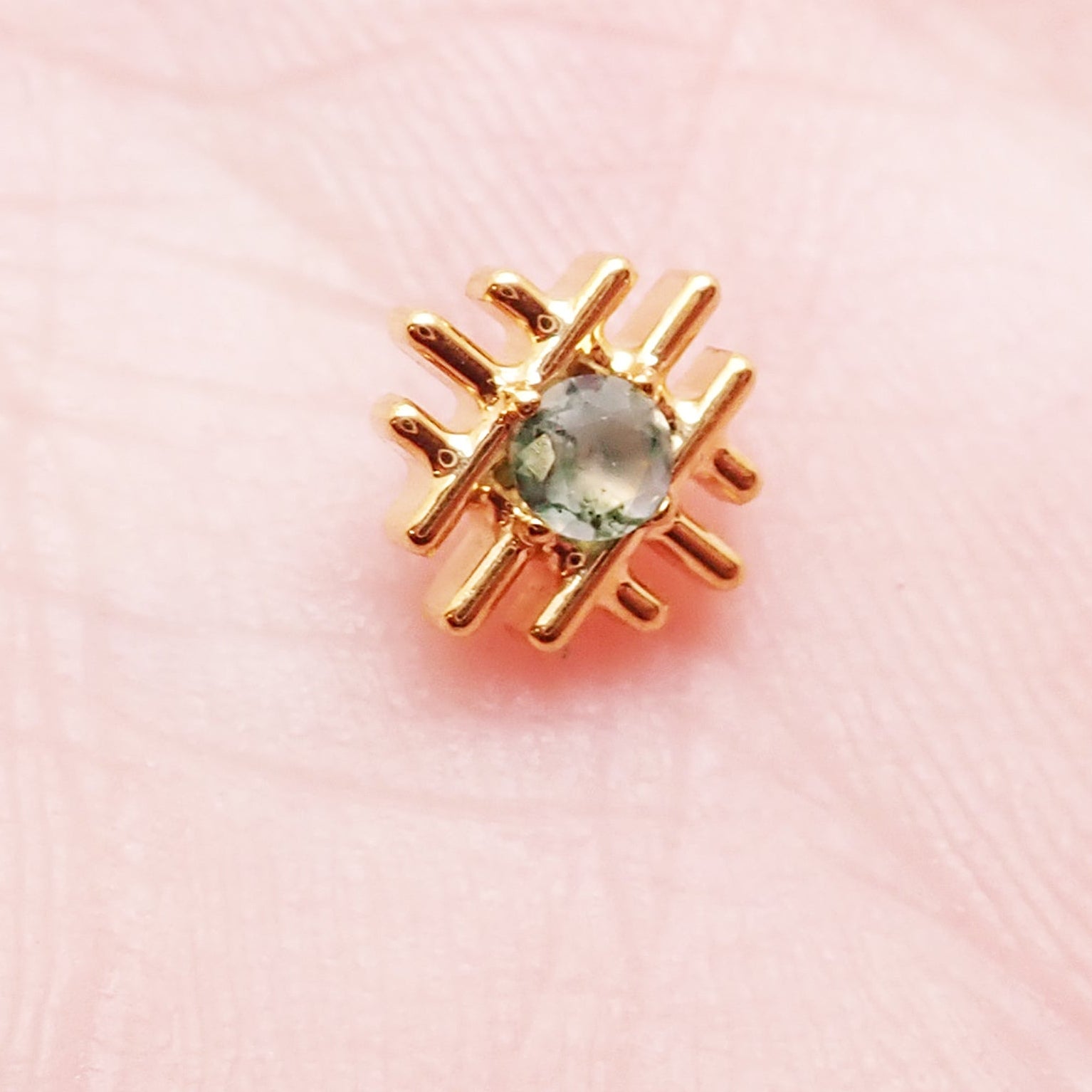 PVD titanium internally threaded natural stone tops 0.9mm thread