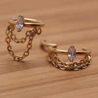 Gold Helix Chain Clicker – Implant-Grade Titanium