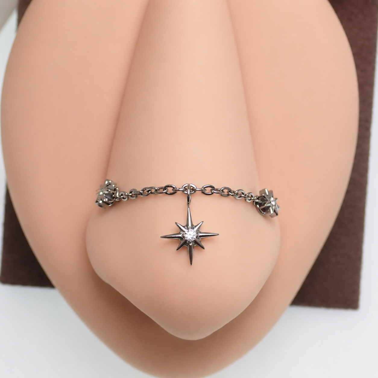 Implant Titanium CZ Star Chain Piercing Add-on