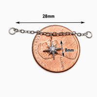 Implant Titanium CZ Star Chain Piercing Add-on