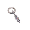 CZ Beaded Mini Titanium Charm