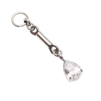 Drop CZ  Dangle Titanium Charm