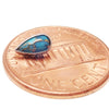 Copper Turquoise Internally Threaded teardrop 0.9mm