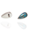 Copper Turquoise Internally Threaded teardrop 0.9mm