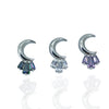 Cresent Moon Marquise CZ Attachment Threadless