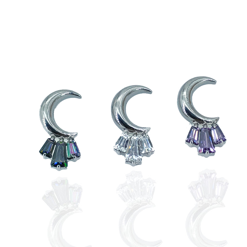 Cresent Moon Marquise CZ Attachment Threadless