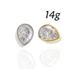 Internally Threaded Teardrop Bezel CZ  (1.2mm)