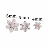 CZ titanium Flower 1.2mm thread (14g)