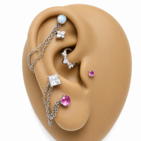 Double Titanium Add On piercing Chain