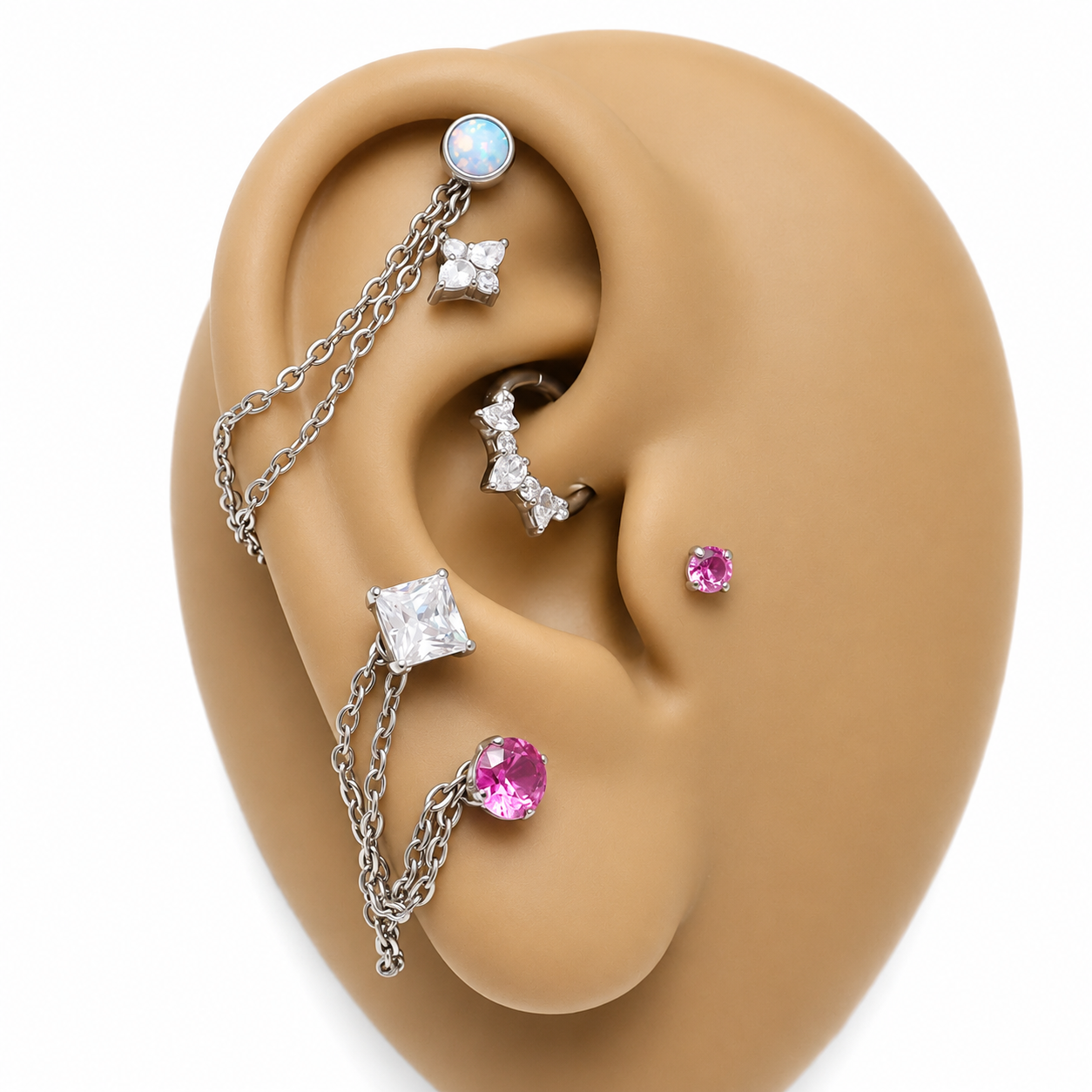 Double Titanium Add On piercing Chain